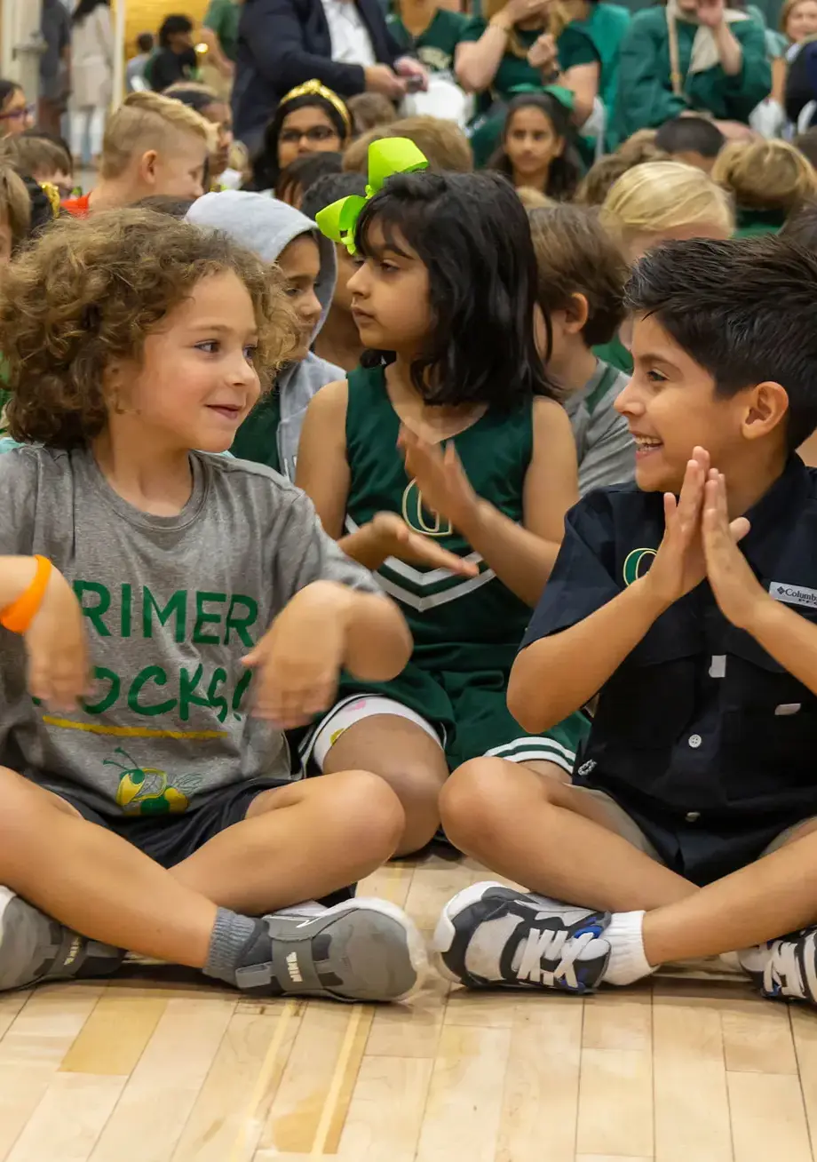 Students looking at each other